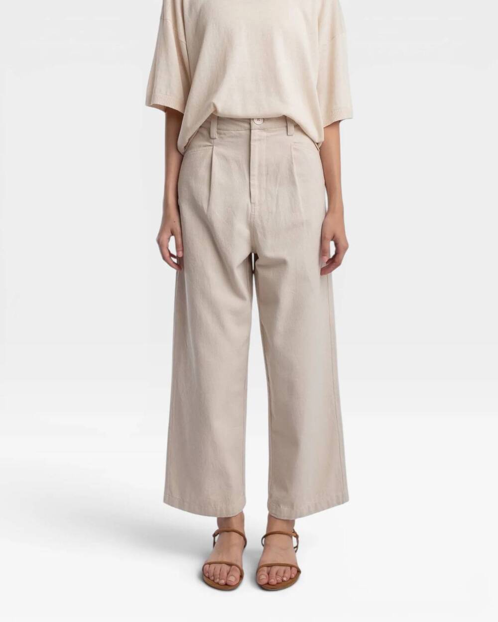 NEW MICAELA GREG lou trousers in stone